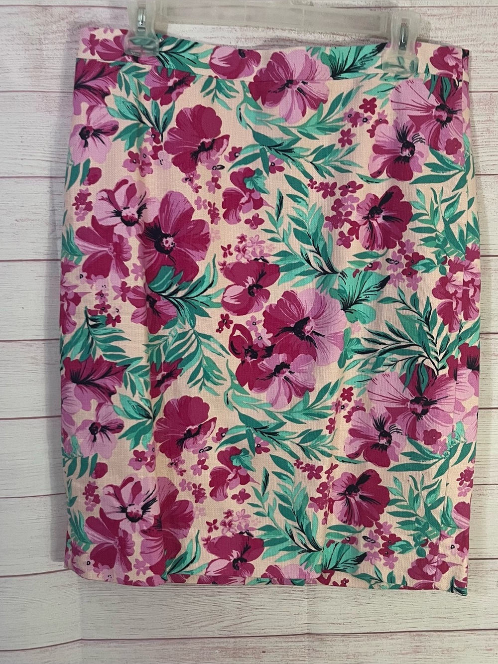 J. Crew Floral Cotton Pencil Skirt Size 10